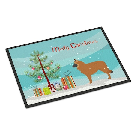 Carolines Treasures Belgian Shepherd Merry Christmas Tree Indoor or Outdoor Mat, 24 x 36 BB2979JMAT